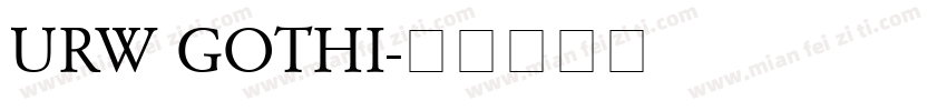 URW GOTHI字体转换